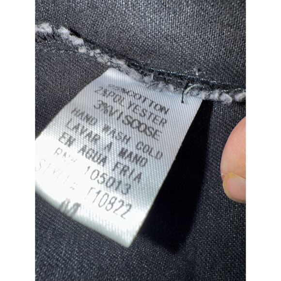 Savanna Jane rhinestone fringe crop front denim jacket black medium western NWT - Picture 7 of 12